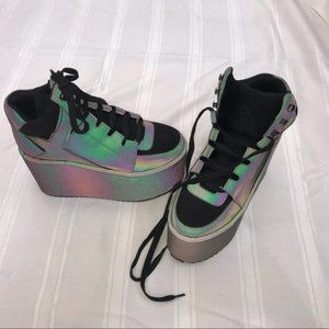 Y.R.U. Qozmo Hi Reflective Platform Sneakers